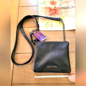 Madden Girl Black & Grey Crossbody Bag